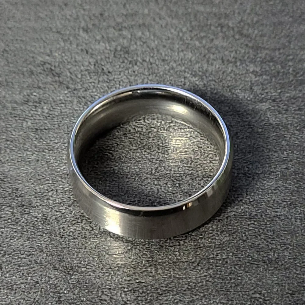 Men's Traditional Silver Promise Ring - Step Edges Guys Pinky Promise Ring - Picture 9 of 10